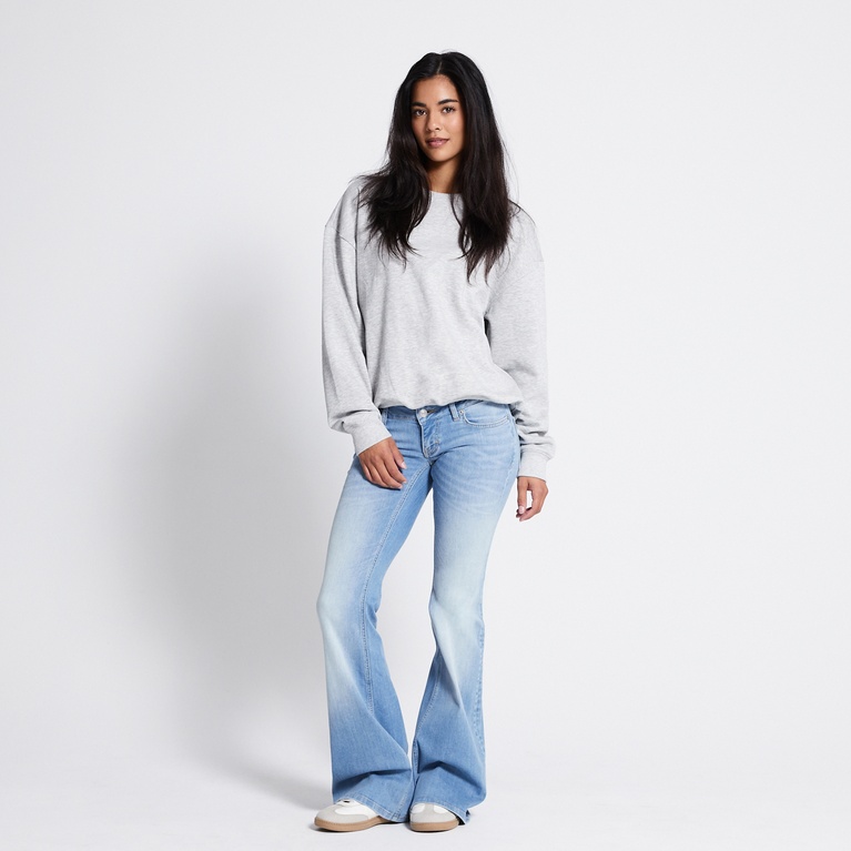 Basic sweatshirt "New Crew" Grey Melange